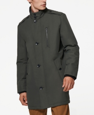 Cullen Oxford Men's Twill Military Inspired Style Coat with Rib Detail