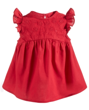 image of First Impressions Baby Girls Embroidered Eyelet Cotton Top, Created for Macy-s