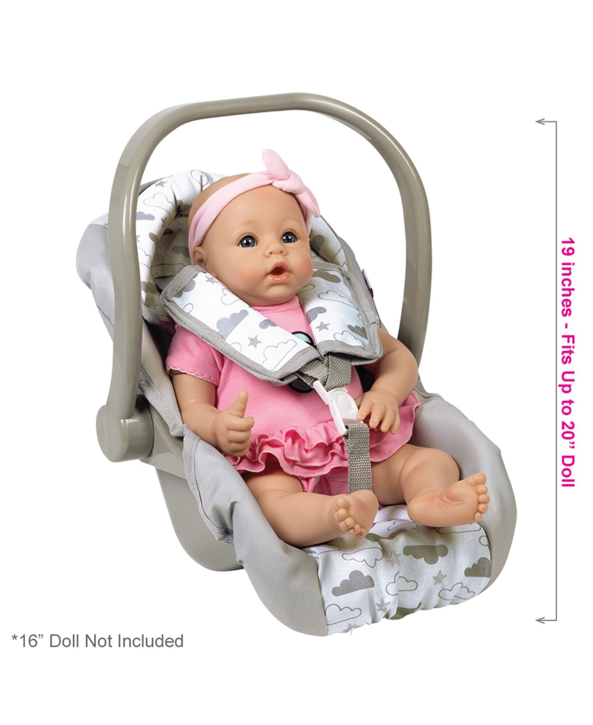 Shop Adora Twinkle Stars Baby Doll Car Seat Carrier In Multi