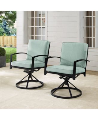 Kaplan 2 Piece Outdoor Dining Swivel Chair Set