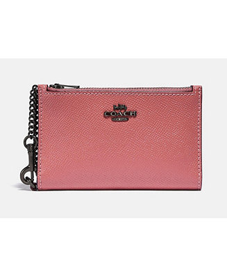 COACH Zip Chain Card Case In Colorblock & Reviews - Handbags & Accessories  - Macy's