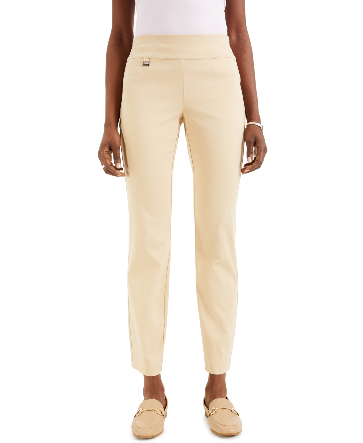 Alfani Women s Tummy Control Pull On Skinny Pants Regular Short and Long Lengths Created for Macy s Smart Closet