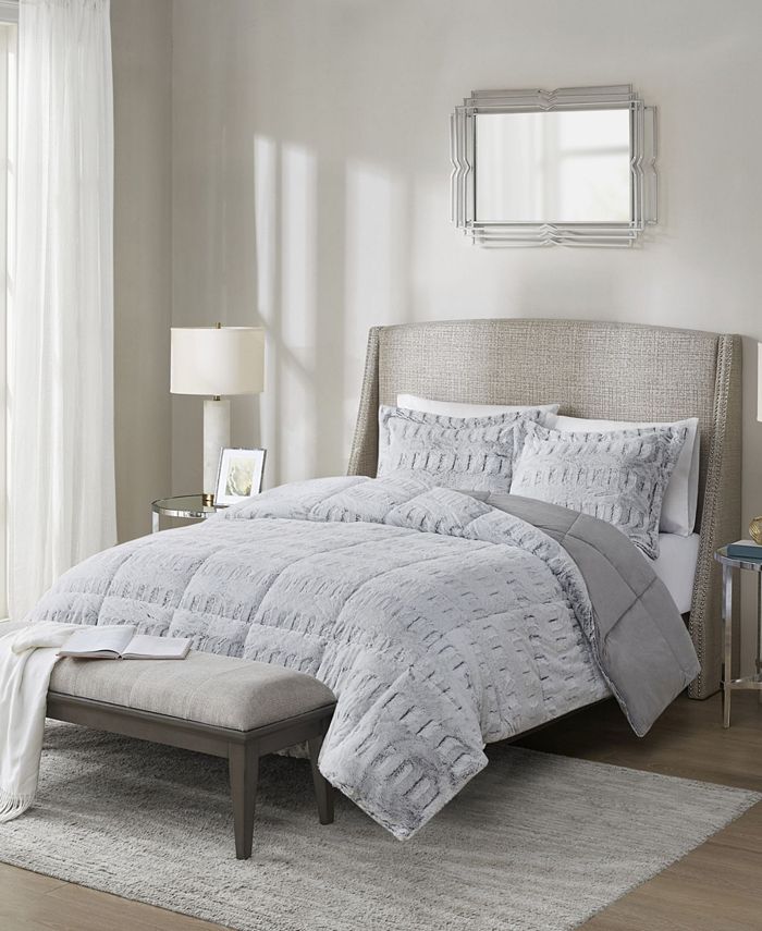 Madison Park Gia Faux Fur 3Pc. Comforter Set, Full/Queen & Reviews