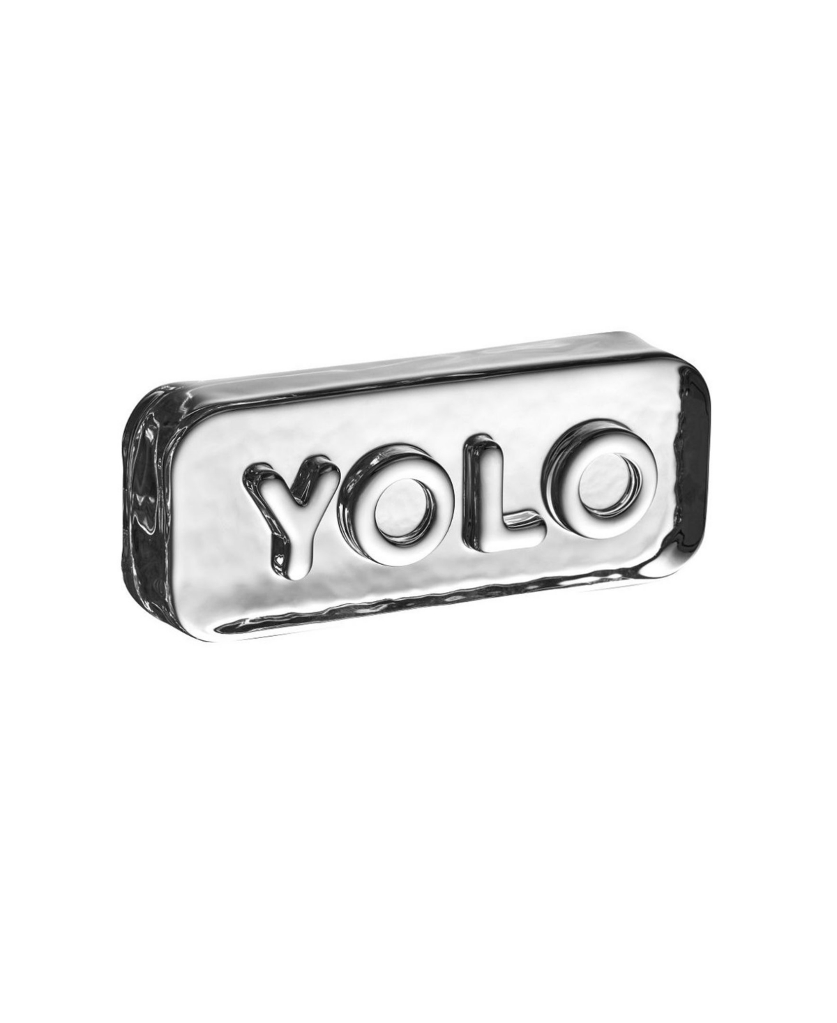 Shop Nude Glass Paroles Yolo Glass Paperweight In Clear