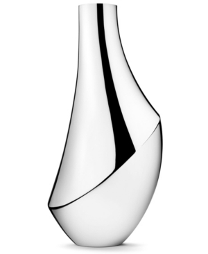 Shop Georg Jensen Flora Vase, Large In Stainless