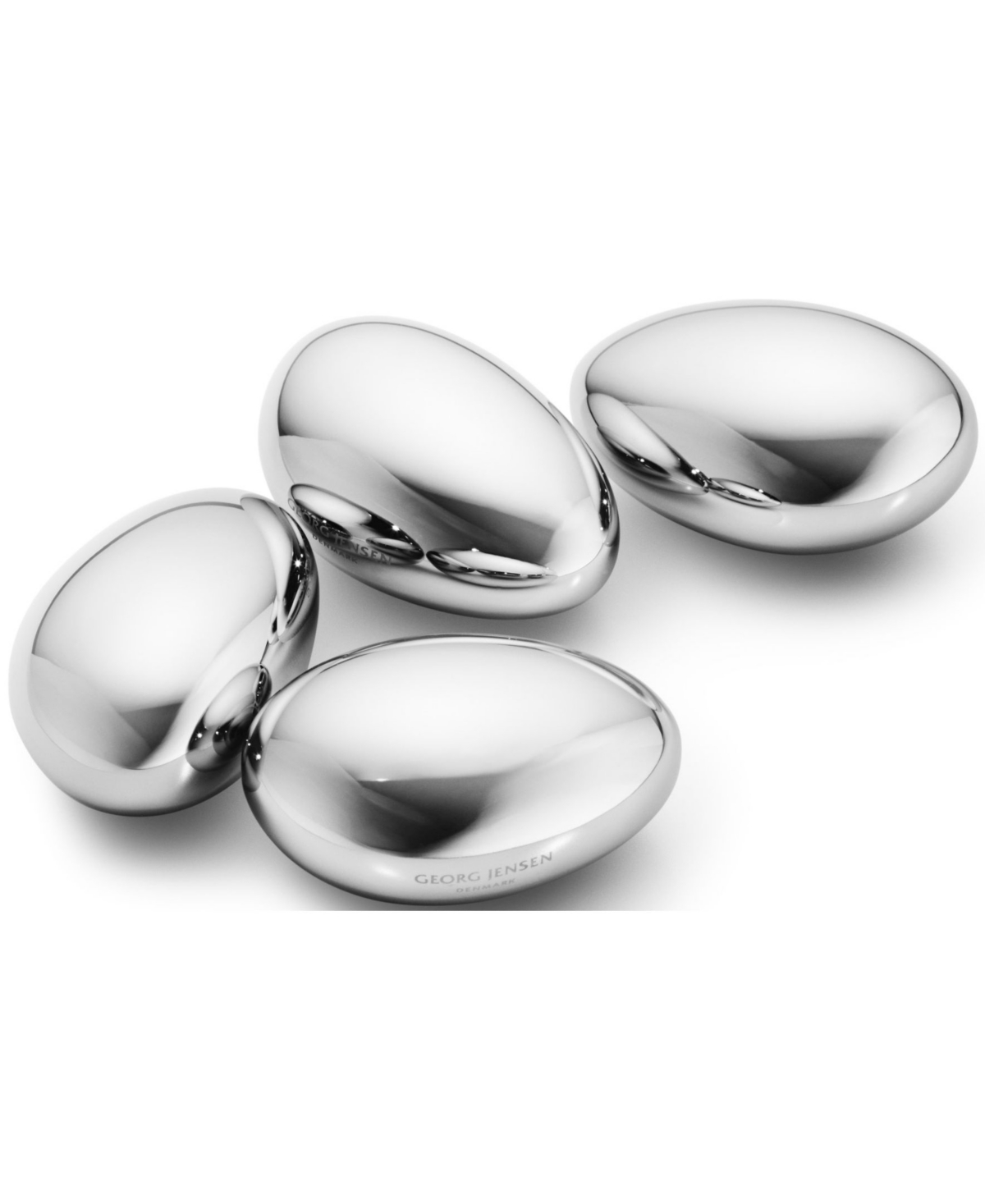 Georg Jensen Sky Stainless Steel Ice Cube Stones, Set Of 4