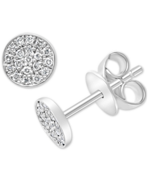 image of Effy Diamond Pave Cluster Stud Earrings (1/6 ct. t.w.) in Sterling Silver