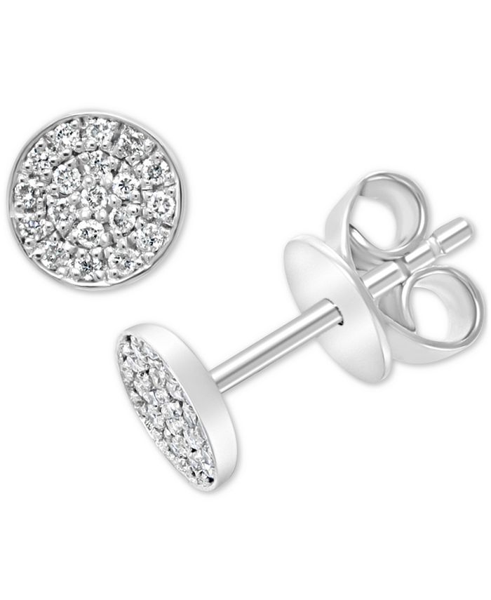 EFFY Collection - Diamond Pav&eacute; Cluster Stud Earrings (1/6 ct. t.w.) in Sterling Silver