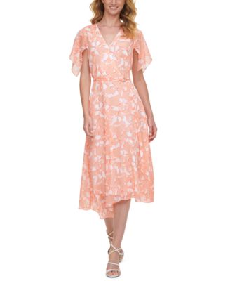 DKNY - Floral-Print Wrap Dress