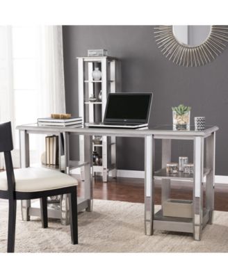 Worti Mirrored Desk Glam Style
