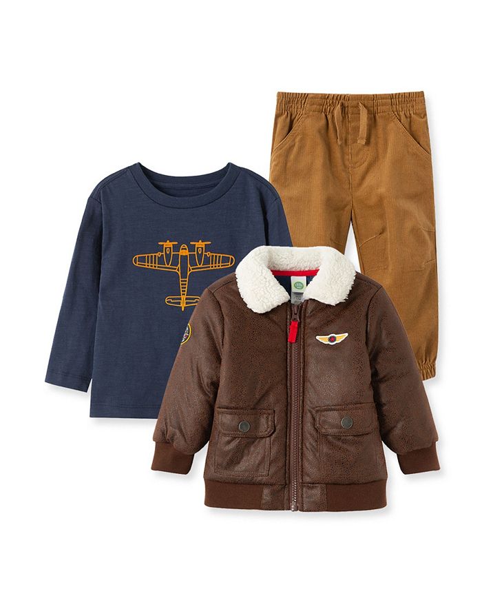 Little Me Baby Boys Aviator Jacket with Pant Set Macy's