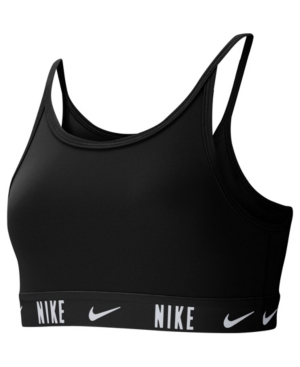 Nike Trophy Big Kids' (Girls') Sports Bra (Black/White) Plus Size  DB3710-010