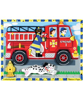 Melissa and Doug - Kids Toy, Fire Truck Chunky Puzzle