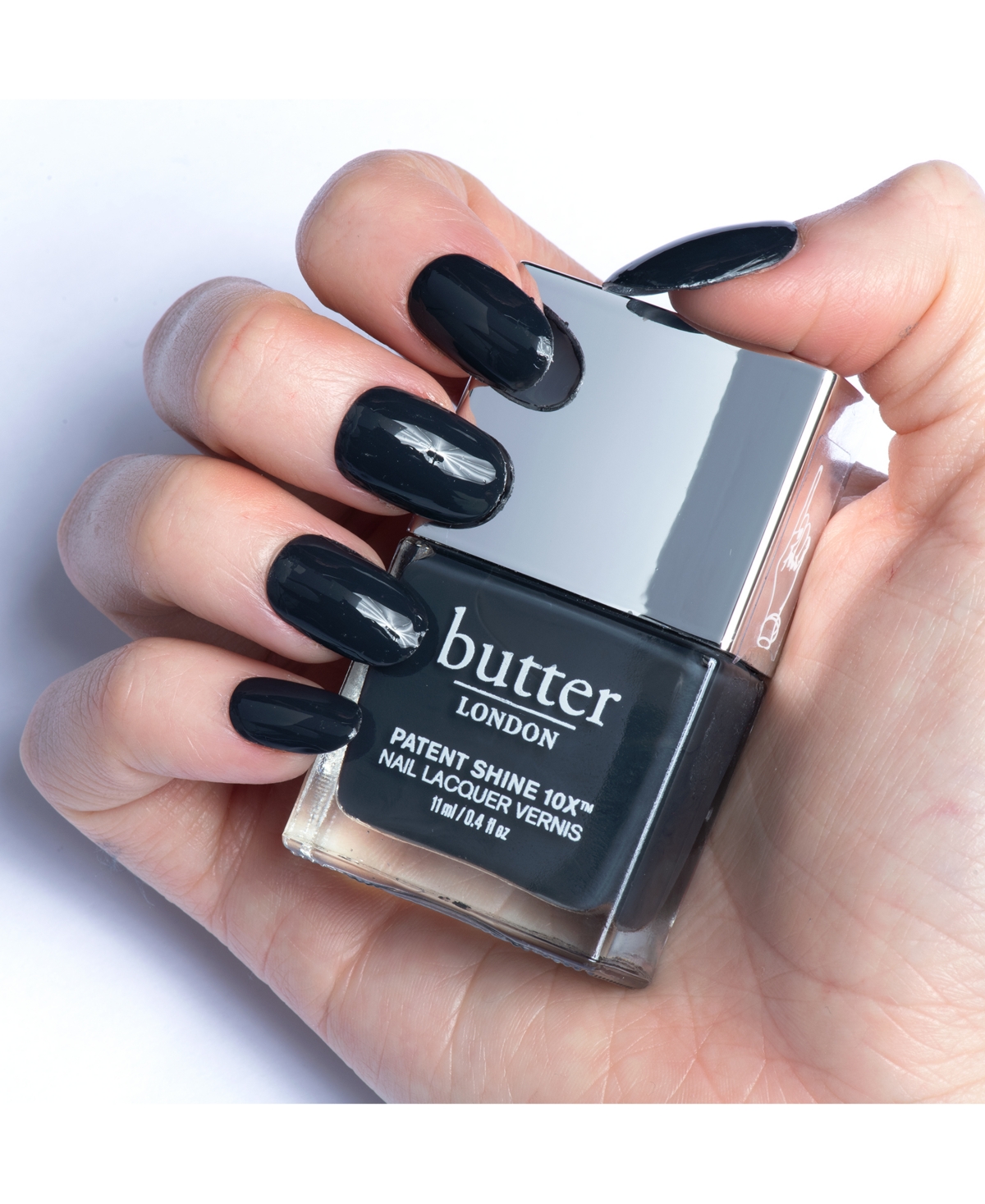 Butter London Patent Shine 10x Nail Lacquer, 0.4 Oz. In Earl Grey (almost Black Crã¨me)