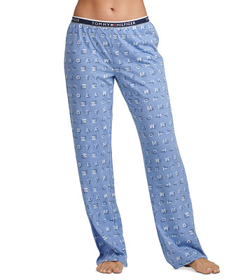 Tommy Hilfiger Logo-Print Pajama Pants - Macy\'s