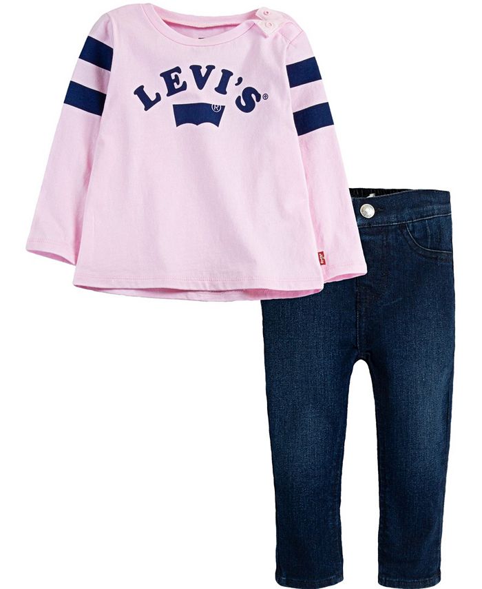 Levi's Baby Girls Denim Pink Set Macy's