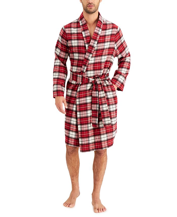 Club Room Men's Plaid Robe, Created for Macy's & Reviews Pajamas
