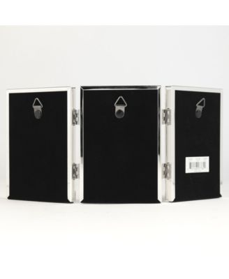 Metal Triple Picture Frame with Inner Beading, 3.5" x 5"