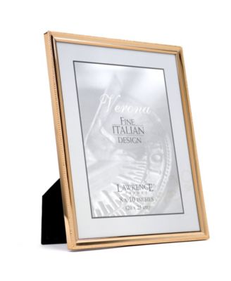Polished Metal Picture Frame - Bead Border Design, 8" x 10"