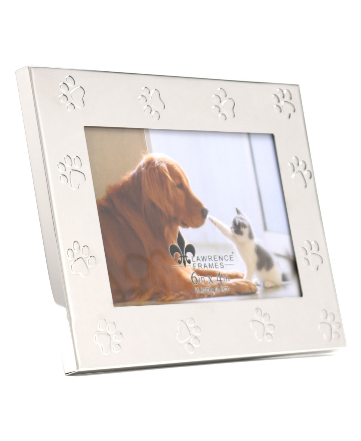 Metal Dog or Cat Picture Frame - Paw Print Pet Design, 4