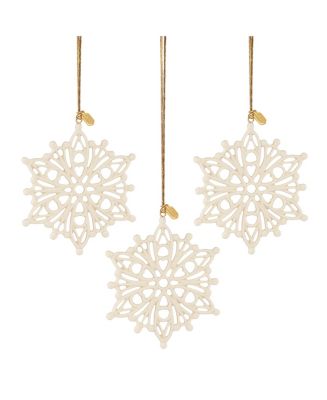 Lenox Mini Snowflake 3-piece Ornament Set - Macy's
