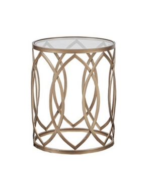 Madison Park Arlo Metal Eyelet Accent Table