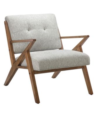Rocket Upholstered Angled Wood Frame Arm Chair