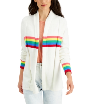 Style & Co Cotton Striped Cardigan Created for Macy's