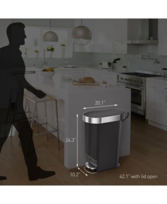 40 Liter Plastic Slim Rectangular Kitchen Trash Can