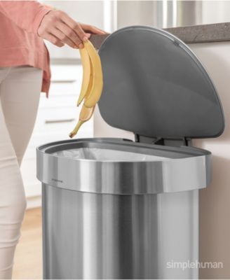 45 Liter Semi-Round Liner Rim Kitchen Trash Can