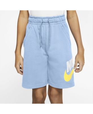 nike blue fleece shorts