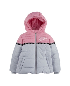 image of Nike Baby Girls Color Block Puffer