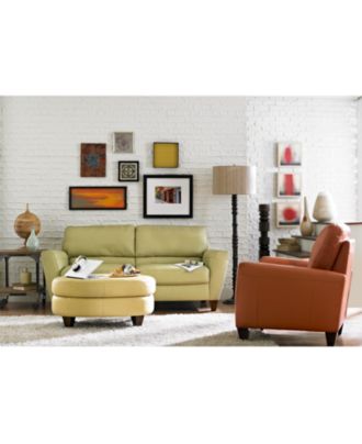 Almafi Leather Sofa Living Room Furniture Collection - Furniture - Macy&#39;s