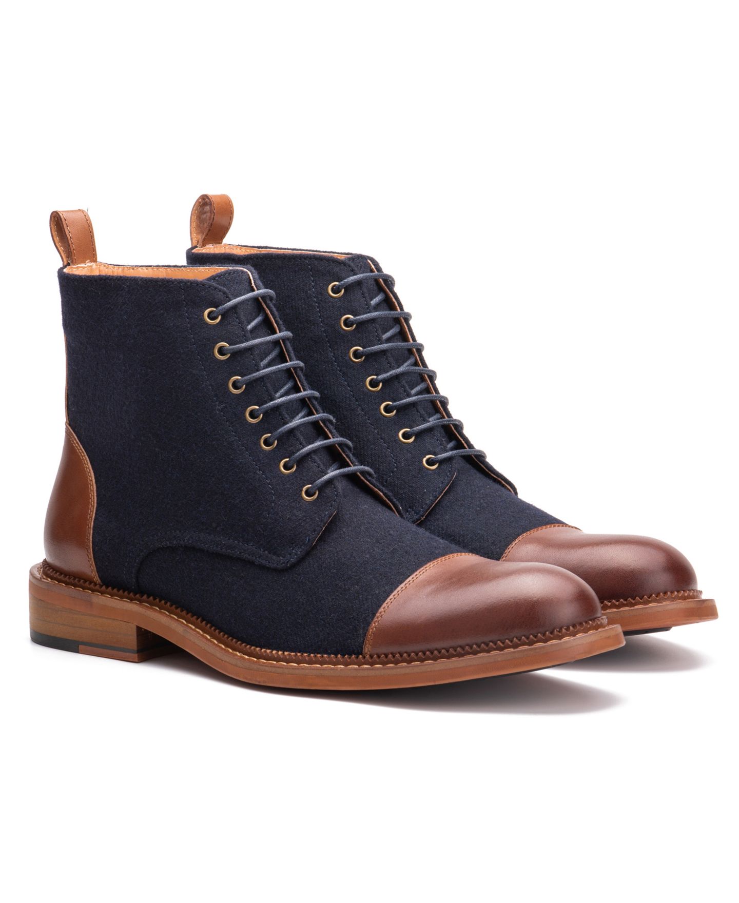 Мужские ботинки Vintage Foundry Co Remington Boot, цвет: Рыжевато-коричневый / Тёмно-синий — фото 6