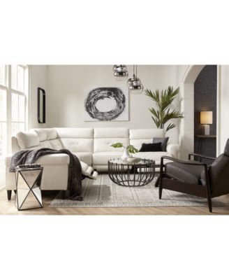 Furniture Jazlo Leather Sectional Collection Created For Macys In Charcoal