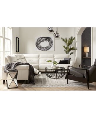 Colleen contemporary leather sectional at in mode discount