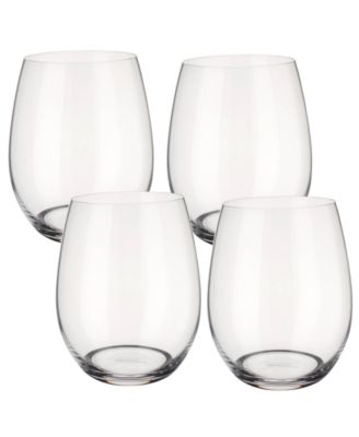 Entr&eacute;e Double Old Fashioned or White Wine Stemless, Set of 4
