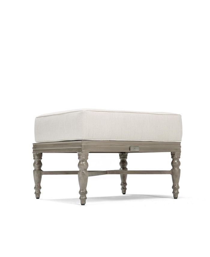 Furniture Winston Grayson Wicker Outdoor Ottoman with Outdura ® Remy