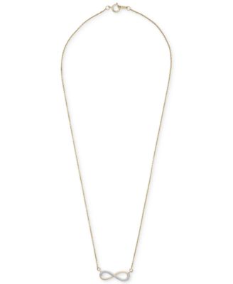 Diamond Infinity 17" Pendant Necklace (1/20 ct. t.w.) in 14k Gold, Created for Macy's