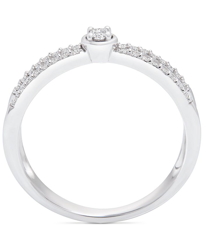 Wrapped - Diamond Crisscross Ring (1/5 ct. t.w.) in 14k White Gold