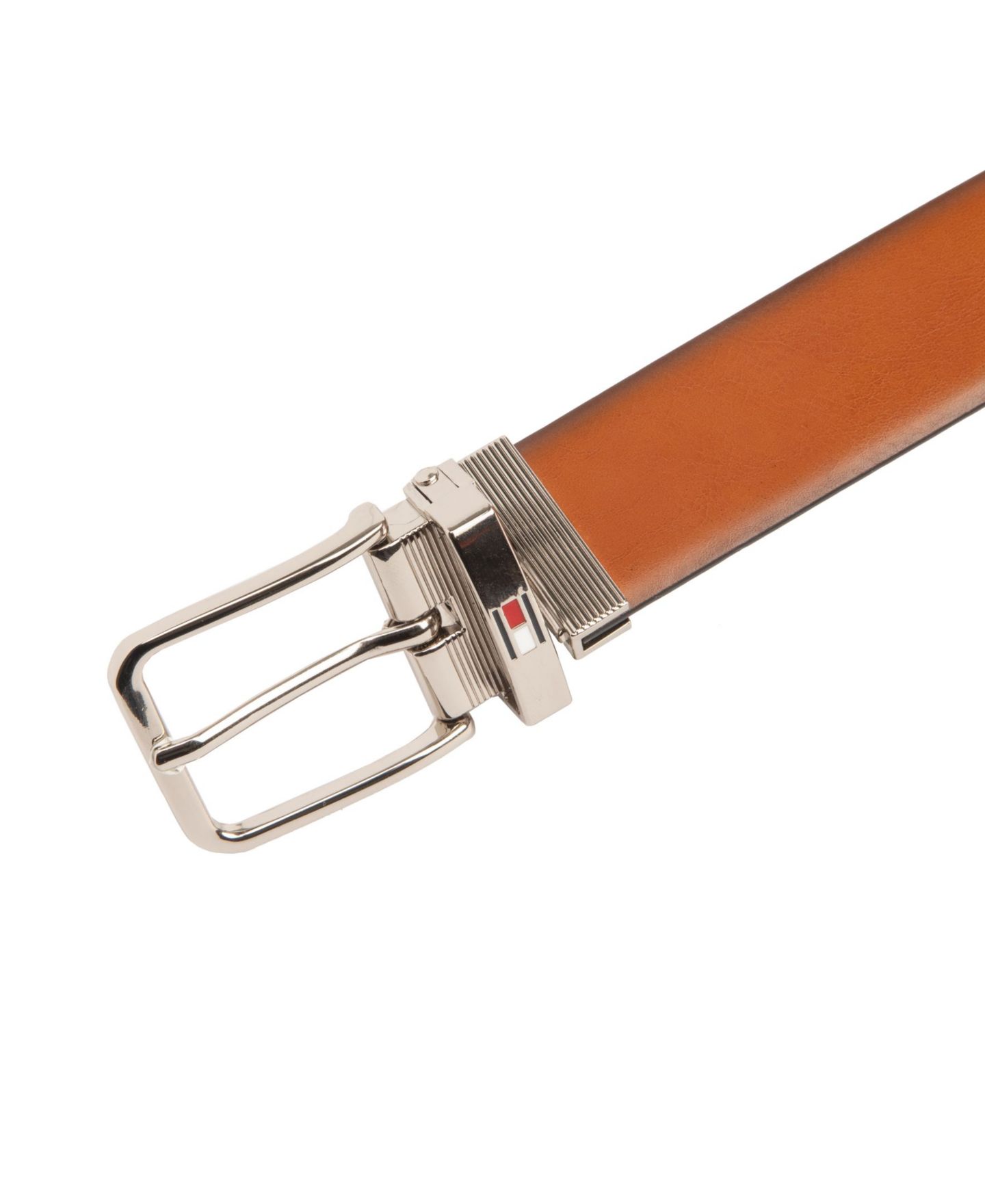 Ремень Tommy Hilfiger Dark Brown and Black Reversible Dress Belt для мальчиков, цвет: Рыжевато-коричневый / Чёрный — фото 2
