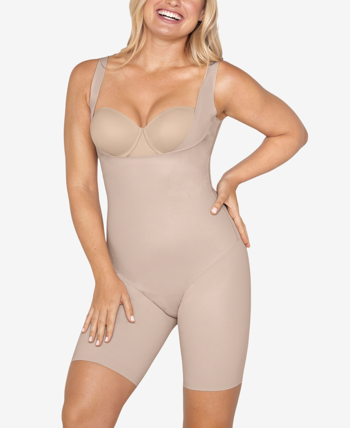 Leonisa Women's Undetectable Step-In Mid-Thigh Body Shaper