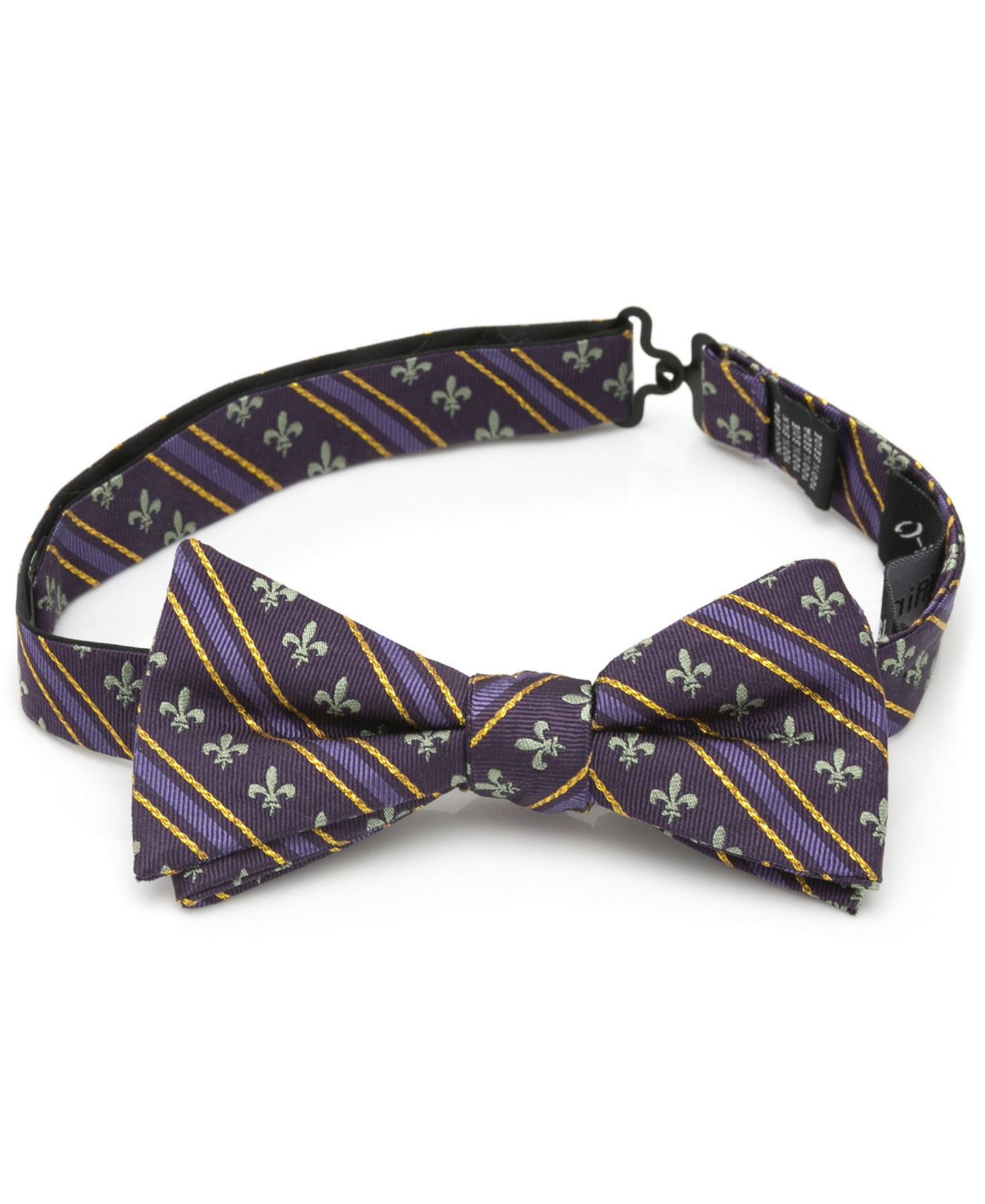 Мужские галстуки Cufflinks Inc. Mardi Gras Stripe Bow Tie, цвет: Фиолетовый — фото 5