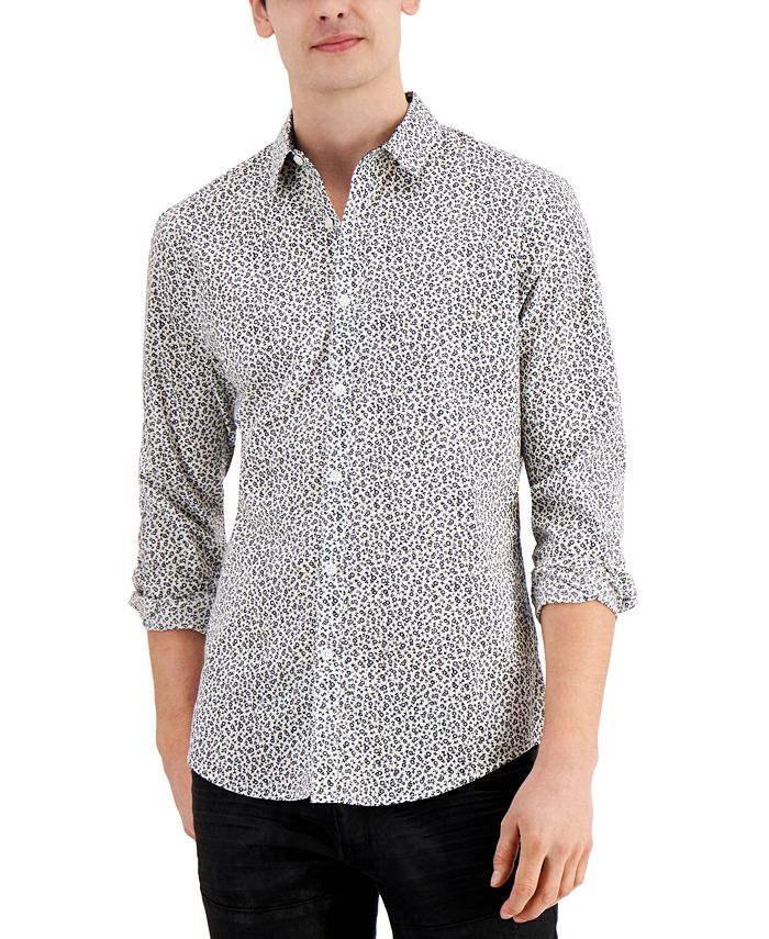 INC International Concepts Men's Ditsy Floral-Print Shirt, Created for ...