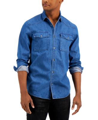 inc denim shirt dress