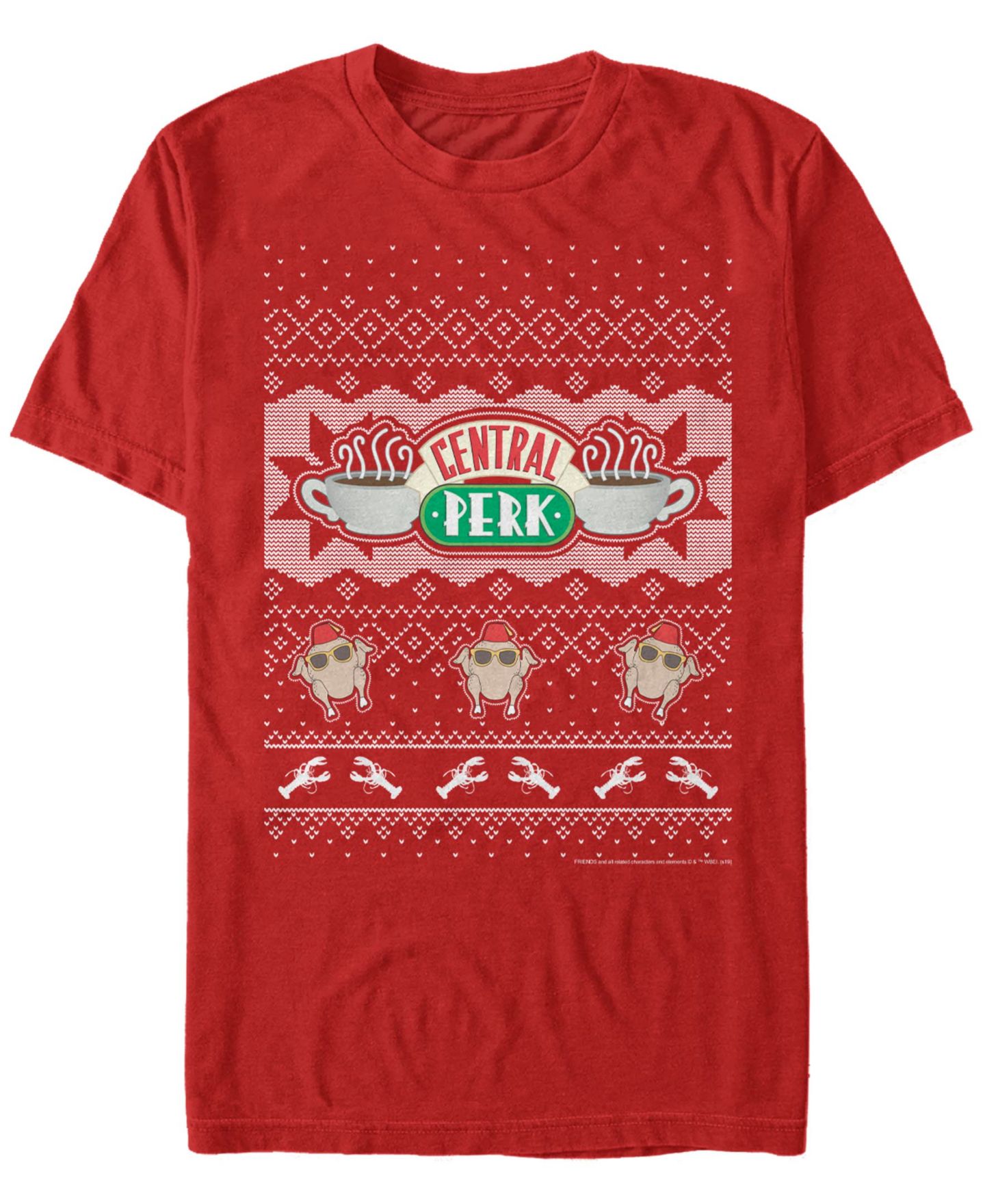 Мужская футболка Fifth Sun Friends Central Perk Short Sleeve, цвет: Красный — фото 1