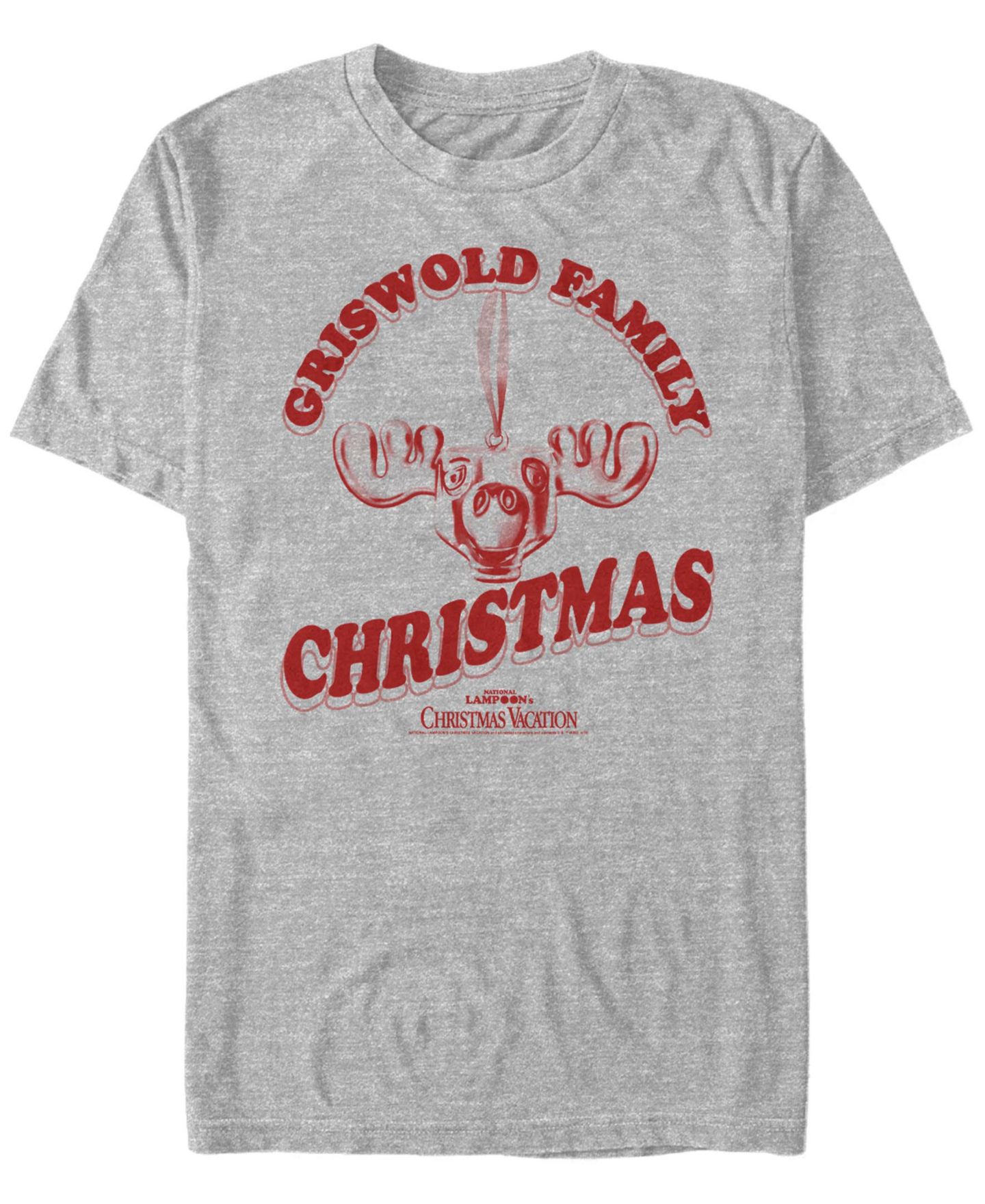 Мужская футболка Fifth Sun National Lampoon Vacation Griswold Christmas Short Sleeve, цвет: Меланжевый — фото 1