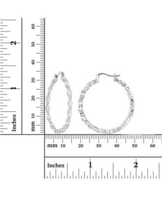 Cubic Zirconia 14K Rose Gold Marquise Cut Hoop Earrings (Also in 14k Gold Over Silver or 14k Rose Gold Over Silver)