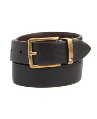 Big Boys Navy Blue and Brown Reversible Stretch Belt