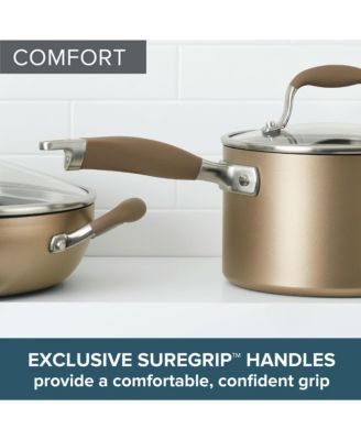 Advanced Home Hard-Anodized Nonstick Wok with Side Handles, 14